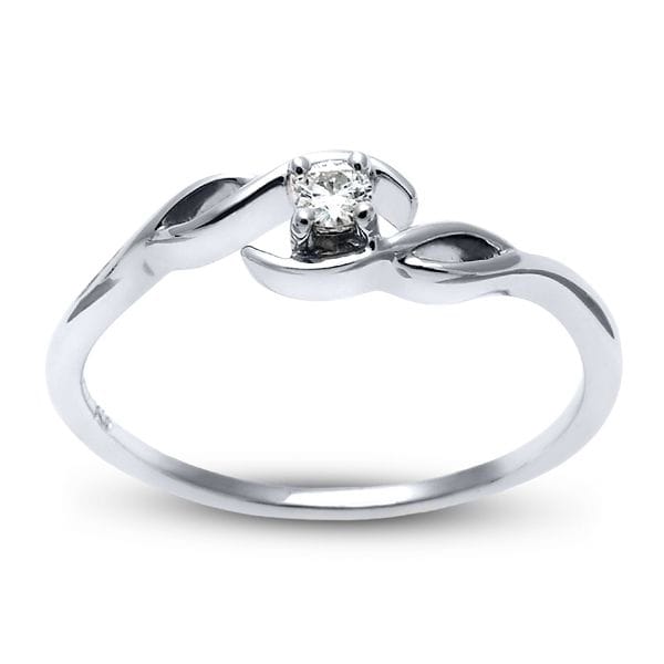 Cherish 10k White Gold Promise Ring .05 ct. tw.