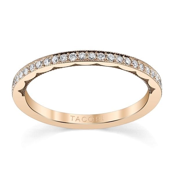 Tacori 18k Rose Gold Diamond Wedding Band 1/6 ct. tw.