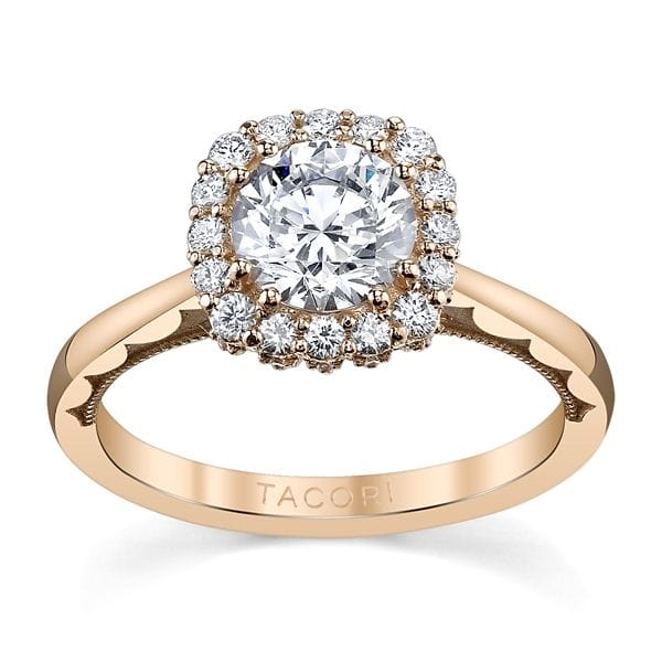 Tacori 18k Rose Gold Diamond Engagement Ring Setting 1/3 ct. tw.