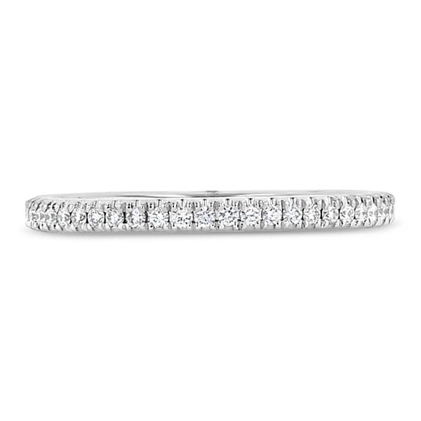 Henri Daussi 18k White Gold Diamond Wedding Band 1/6 ct. tw.