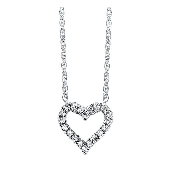 14k White Gold Pendant 1/10 ct. tw.