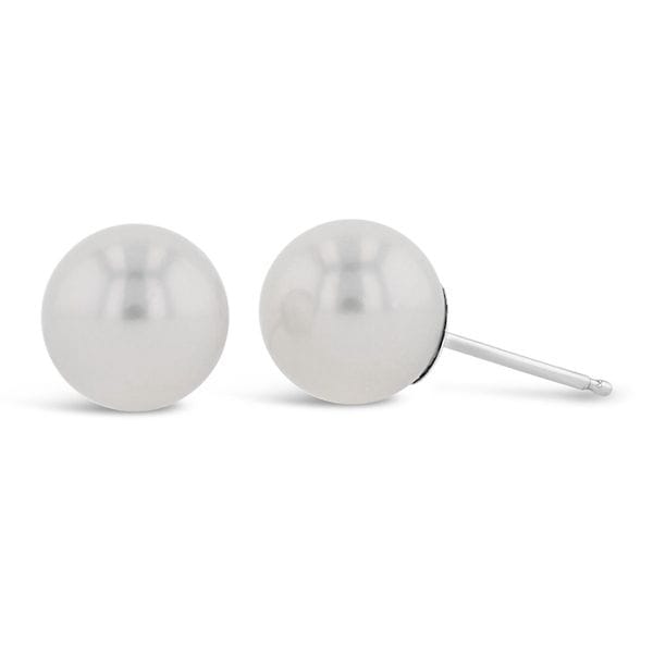 Cultured 14k White Gold Cultured Pearl Earrings