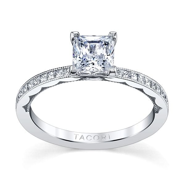 Tacori 18k White Gold Diamond Engagement Ring Setting 1/4 ct. tw.