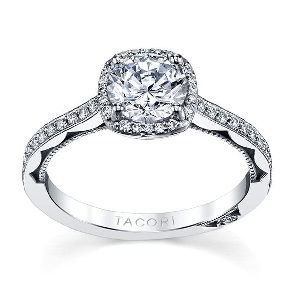 Tacori 18k White Gold Diamond Engagement Ring Setting 1/5 ct. tw.