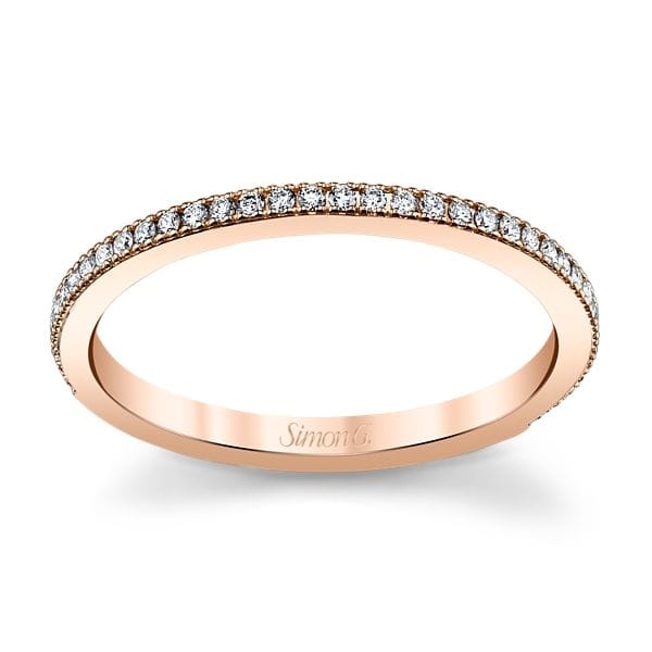 Simon G. 18k Rose Gold Diamond Wedding Band 1/8 ct. tw.