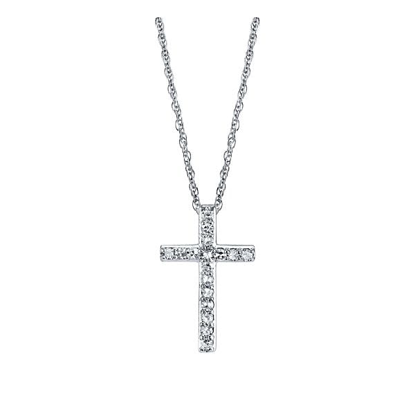 14k White Gold Pendant 1/10 ct. tw.