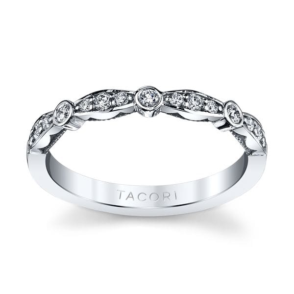 Tacori 18k White Gold Diamond Wedding Band 1/5 ct. tw.