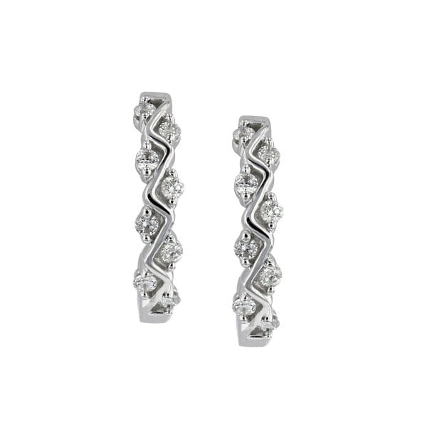 14k White Gold Earrings 1/6 ct. tw.