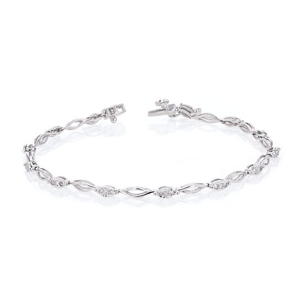 14k White Gold Bracelet 1/4 ct. tw.