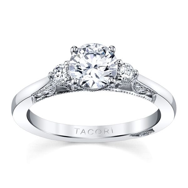 Tacori 18k White Gold Diamond Engagement Ring Setting 1/5 ct. tw.