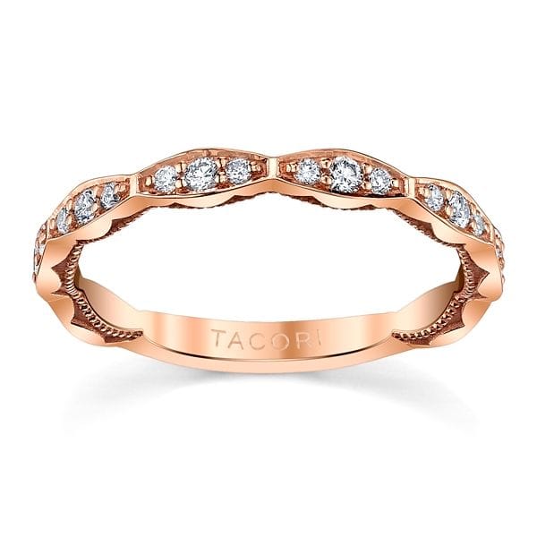 Tacori 18k Rose Gold Diamond Wedding Band 1/4 ct. tw.