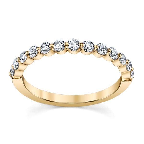 Henri Daussi 14k Yellow Gold Diamond Wedding Band 3/8 ct. tw.