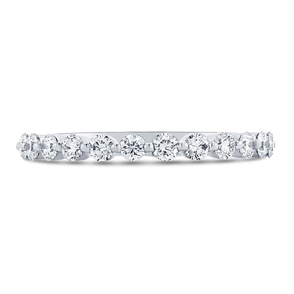 Henri Daussi 14k White Gold Diamond Wedding Band 3/8 ct. tw.