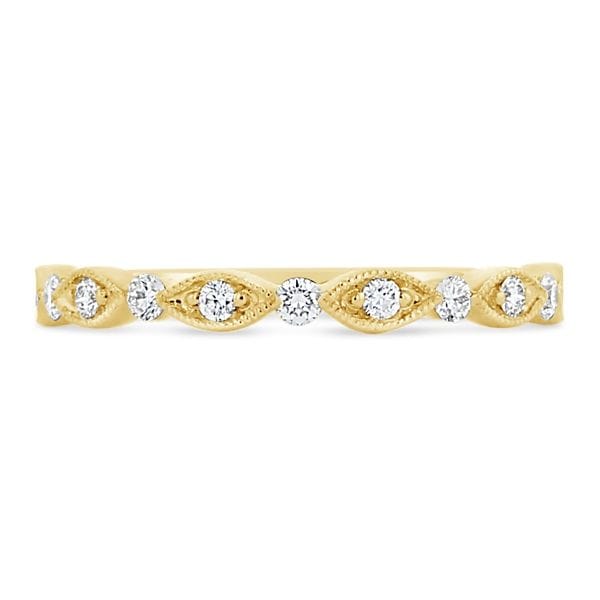 Henri Daussi 14k Yellow Gold Diamond Wedding Band 1/6 ct. tw.