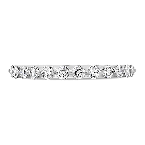 Henri Daussi 18k White Gold Diamond Wedding Band 3/8 ct. tw.