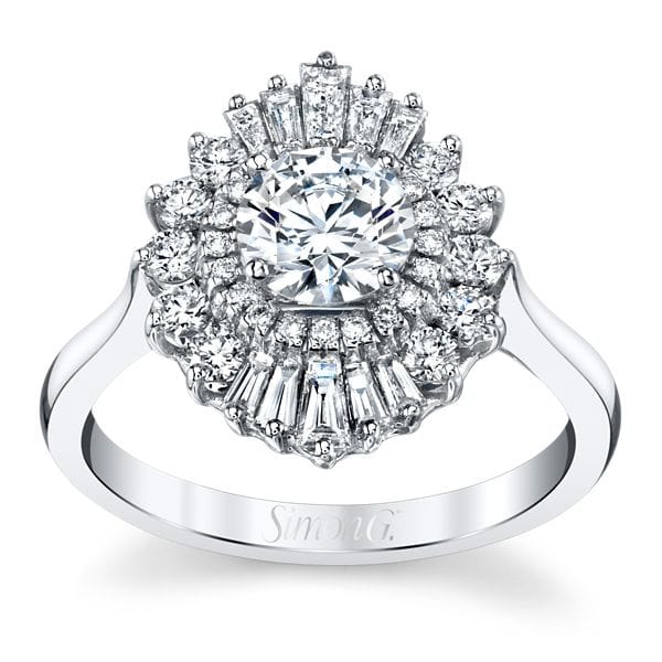 Simon G. 18k White Gold Diamond Engagement Ring Setting 5/8 ct. tw.