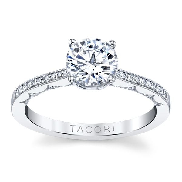 Tacori 14k White Gold Diamond Engagement Ring Setting 1/8 ct. tw.