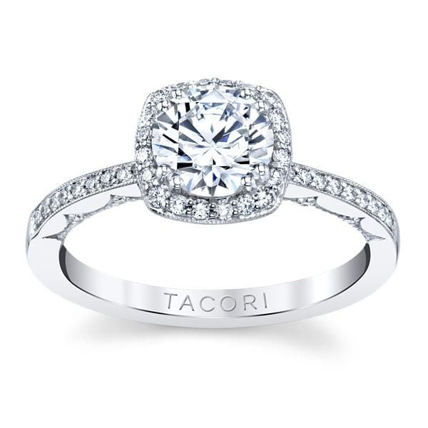 Tacori 14k White Gold Diamond Engagement Ring Setting 1/4 ct. tw.
