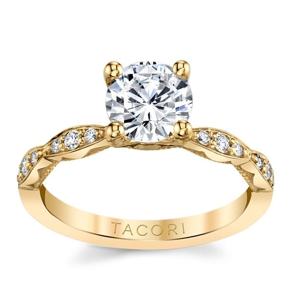 Tacori 18k Yellow Gold Diamond Engagement Ring Setting 1/6 ct. tw.