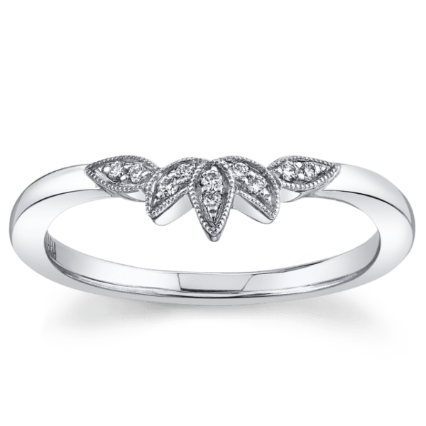 Kirk Kara 14k White Gold Diamond Wedding Band .03 ct. tw.