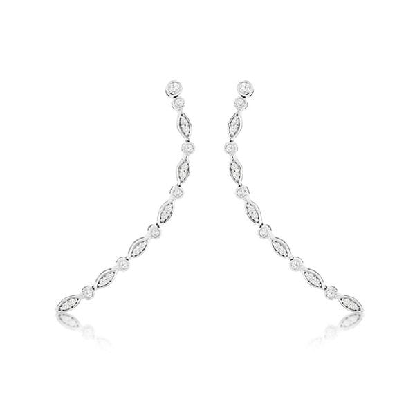 14k White Gold Earrings 1/2 ct. tw.