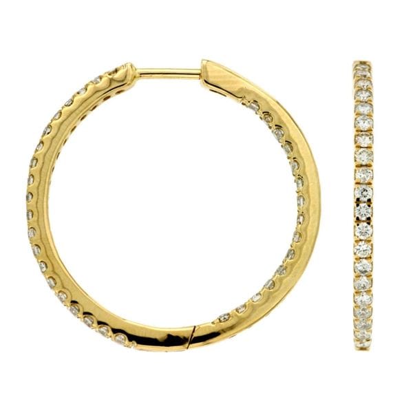 14k Yellow Gold Earrings 1 ct. tw.