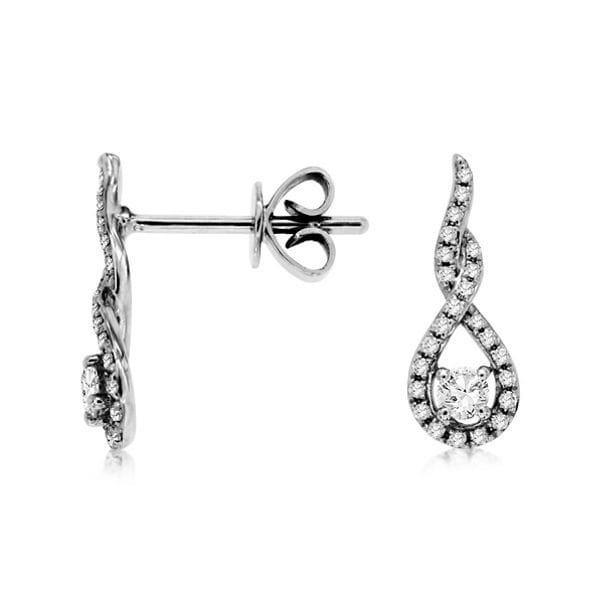 14k White Gold Earrings 1/4 ct. tw.