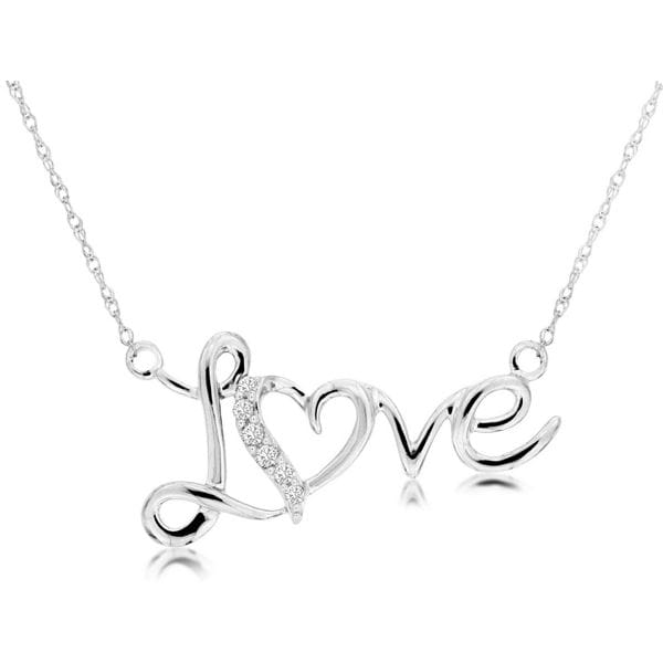 14k White Gold Pendant .05 ct. tw.