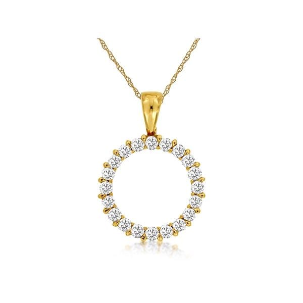 14k Yellow Gold Pendant 1/4 ct. tw.