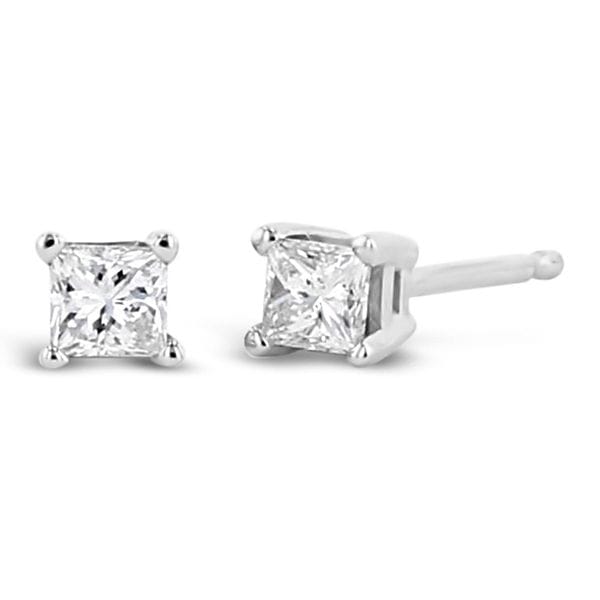 14k White Gold Solitaire Earrings 1/4 ct. tw.