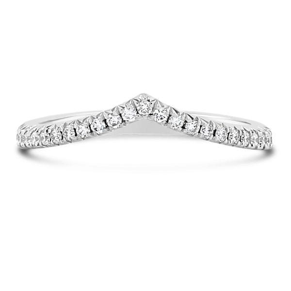 Henri Daussi 18k White Gold Diamond Wedding Band 1/5 ct. tw.