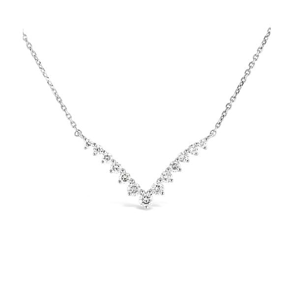14k White Gold Necklace 1/4 ct. tw.