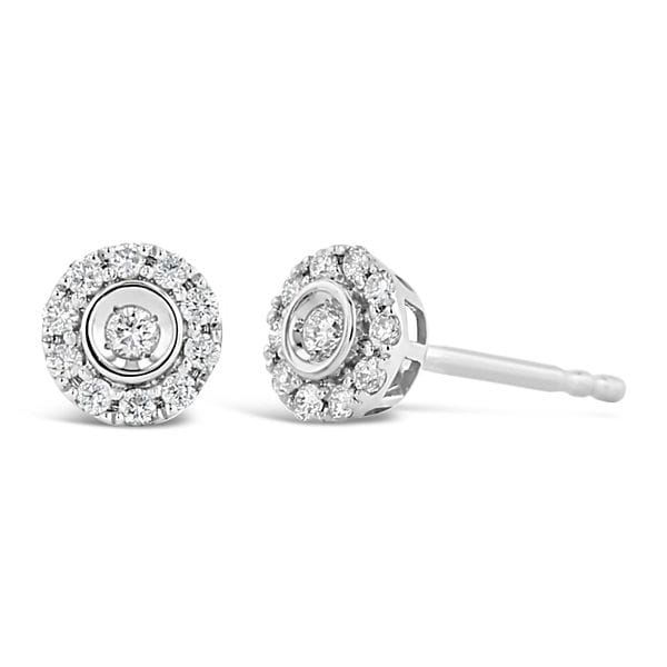 14k White Gold Earrings 1/6 ct. tw.