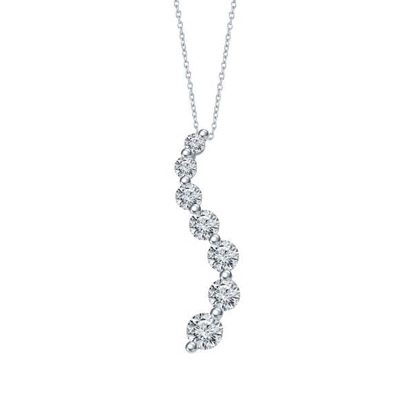Eternalle Lab-Grown 14k White Gold Pendant 1/3 ct. tw.