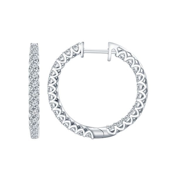 Eternalle Lab-Grown 14k White Gold Earrings 1/2 ct. tw.