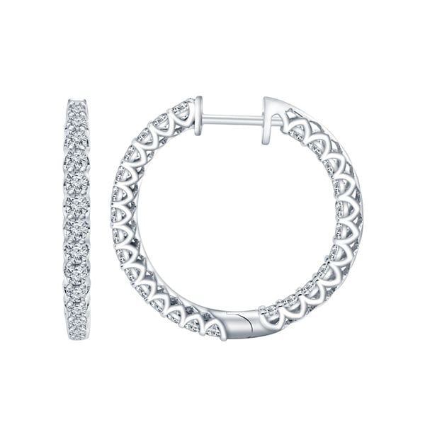 Eternalle Lab-Grown 14k White Gold Earrings 1 ct. tw.