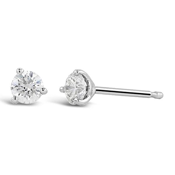 14k White Gold Solitaire Earrings 1/4 ct. tw.