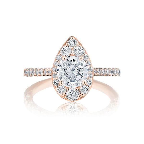 Tacori 18k Rose Gold Diamond Engagement Ring Setting 5/8 ct. tw.