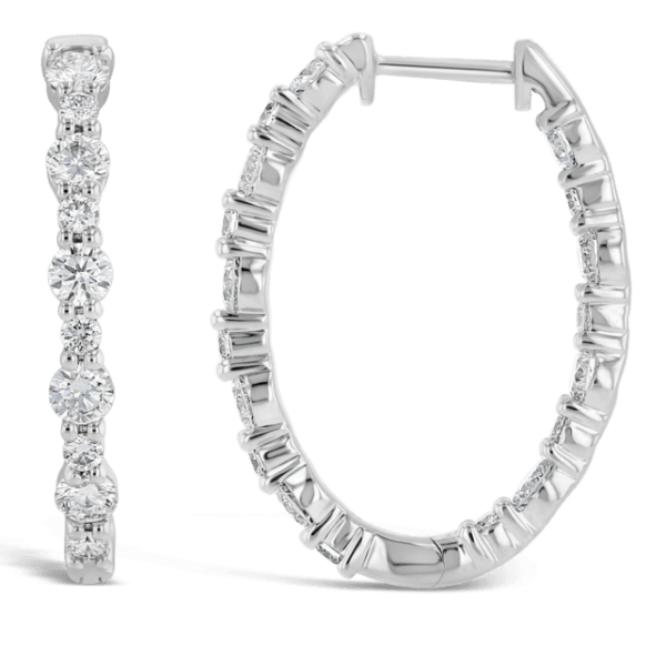 Eternalle Lab-Grown 14k White Gold Earrings 2 ct. tw.