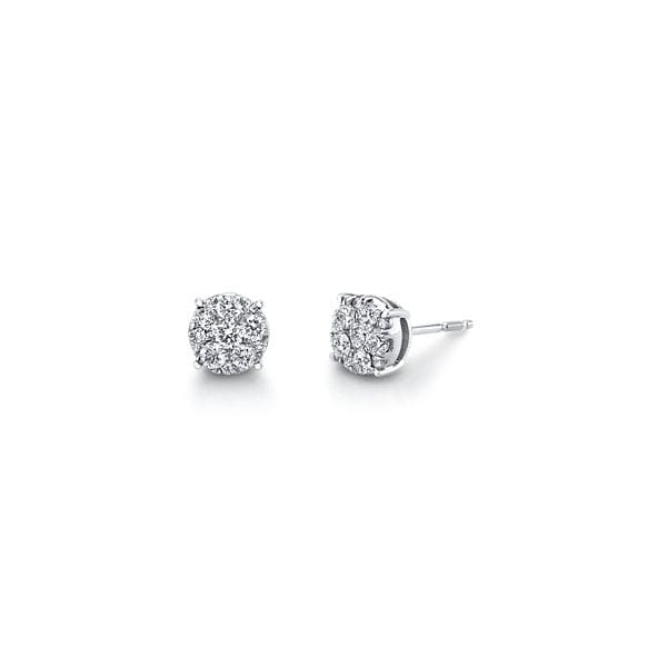 Eternalle Lab-Grown 14k White Gold Earrings 1/2 ct. tw.