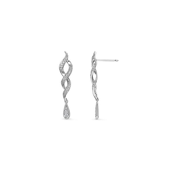 14k White Gold Earrings 1/3 ct. tw.