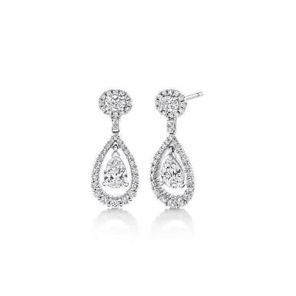 Eternalle Lab-Grown 14k White Gold Earrings 1 3/4 ct. tw.