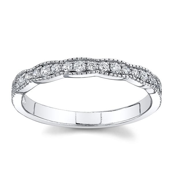 14k White Gold Diamond Wedding Band 1/4 ct. tw.