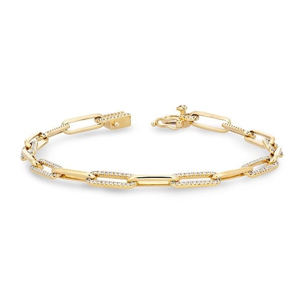 Shy Creation 14k Yellow Gold Bracelet 3/4 ct. tw.