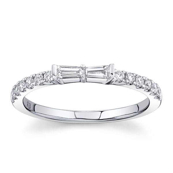 14k White Gold Diamond Wedding Band 1/4 ct. tw.