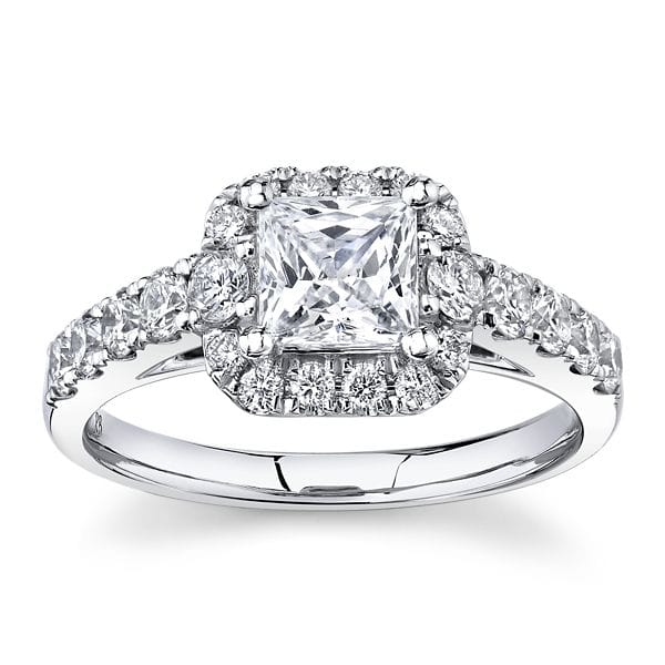 RB Signature 14k White Gold Diamond Engagement Ring Setting 3/4 ct. tw.