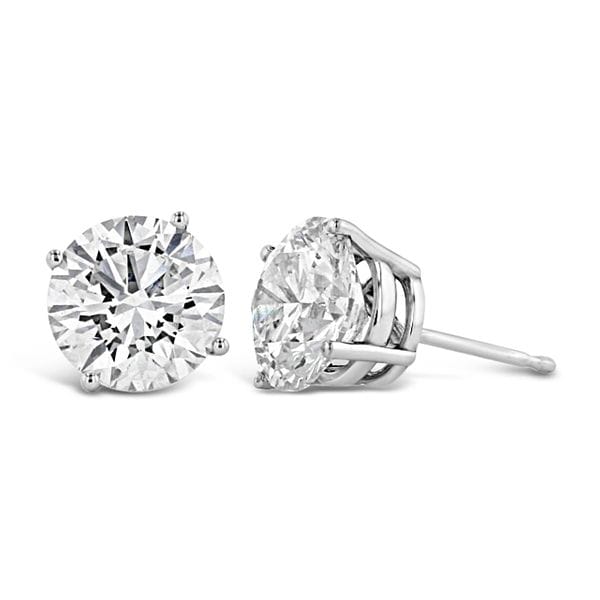 Eternalle Lab-Grown 14k White Gold Solitaire Earrings 4 ct. tw.