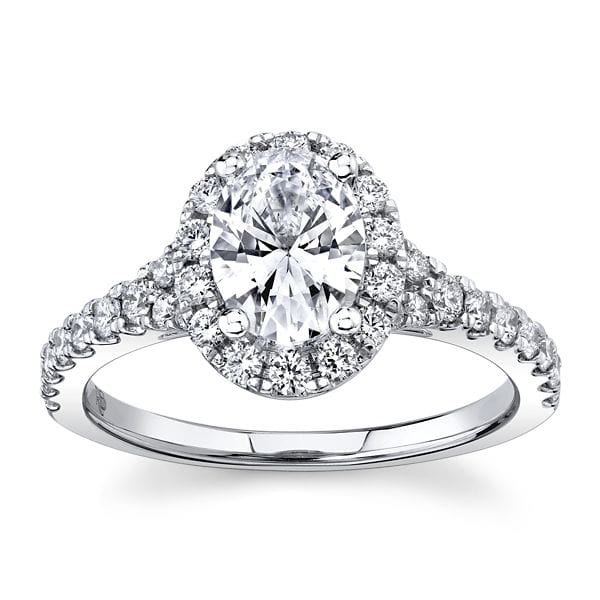 RB Signature 14k White Gold Diamond Engagement Ring Setting 5/8 ct. tw.