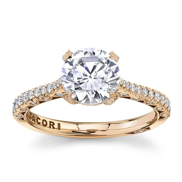 Tacori 18k Rose Gold Diamond Engagement Ring Setting 3/8 ct. tw.