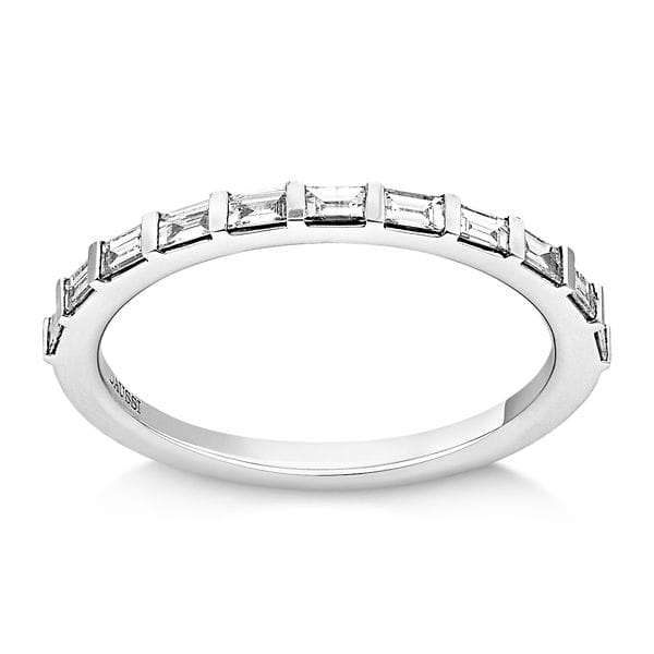 Henri Daussi 14k White Gold Diamond Wedding Band 1/3 ct. tw.